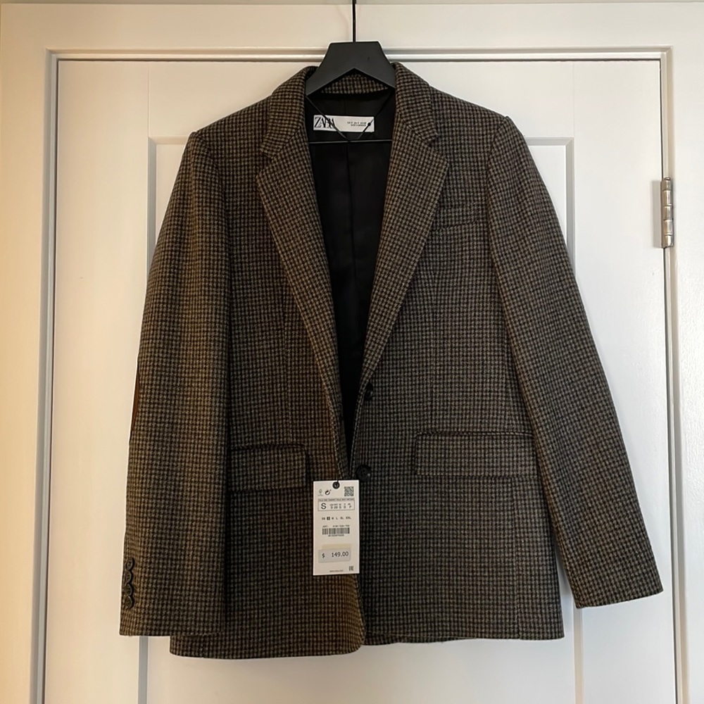 Zara Houndstooth Fall Blazer